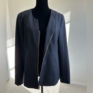Women’s Dana Buchman Navy Zip-up Blazer